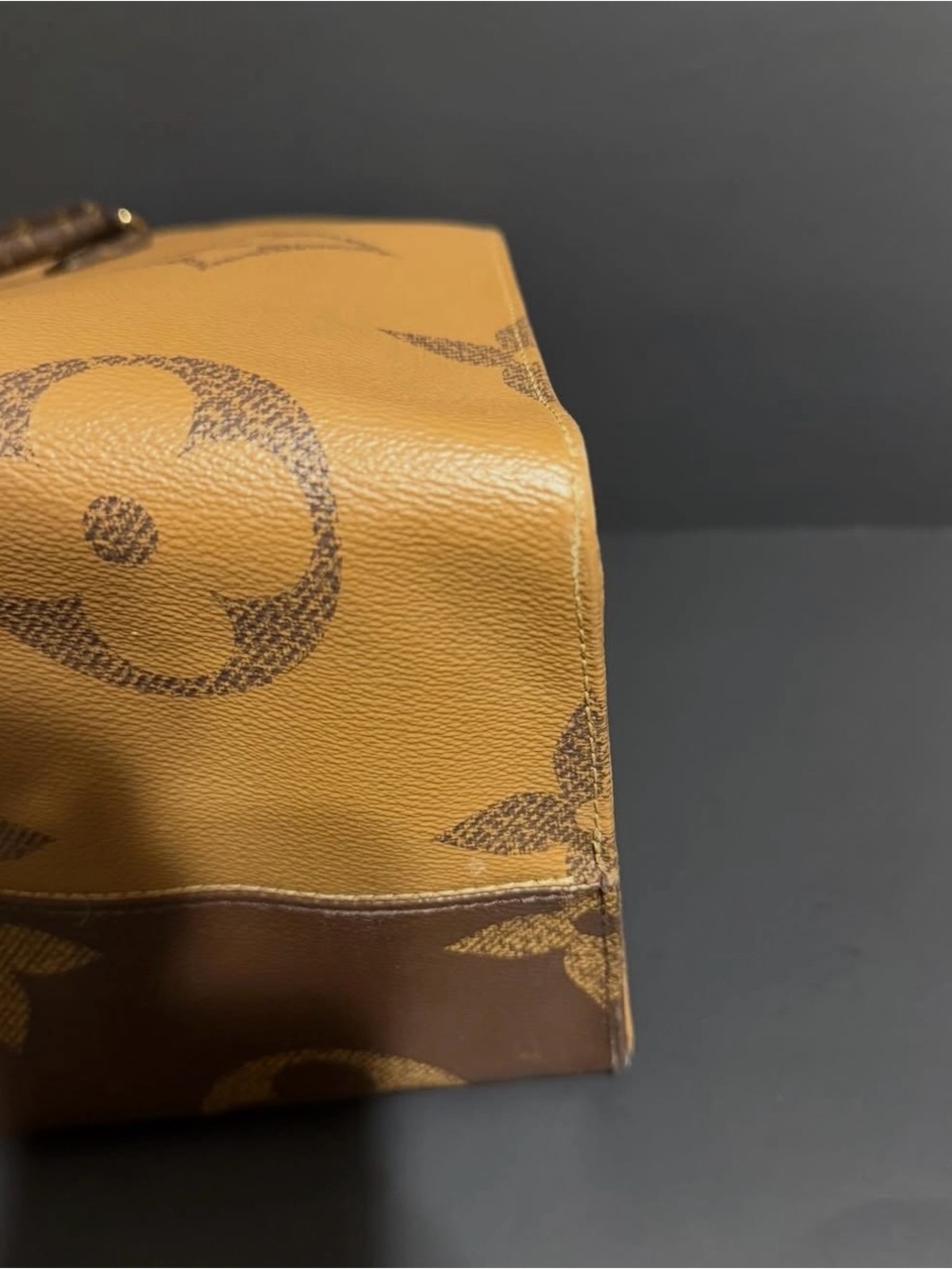Louis Vuitton Brown Monogram Tote with Tan Accents - Picture 4 of 5